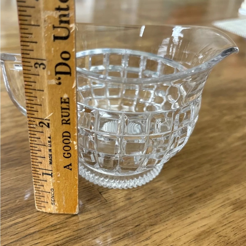 Vintage Heisey Glass Clear Victorian Creamer & Sugar Bowl Handles USA Excellent! - Picture 15 of 16